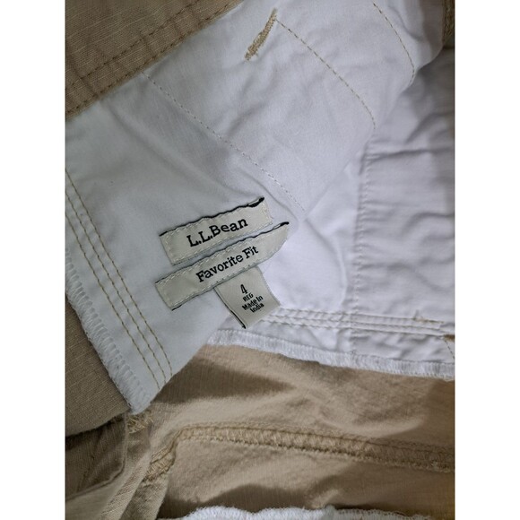 LL Bean Cargo Trail Roll Up Leg Pants Womens Size 4 Favorite Fit Hiking Stretch - Picture 5 of 11